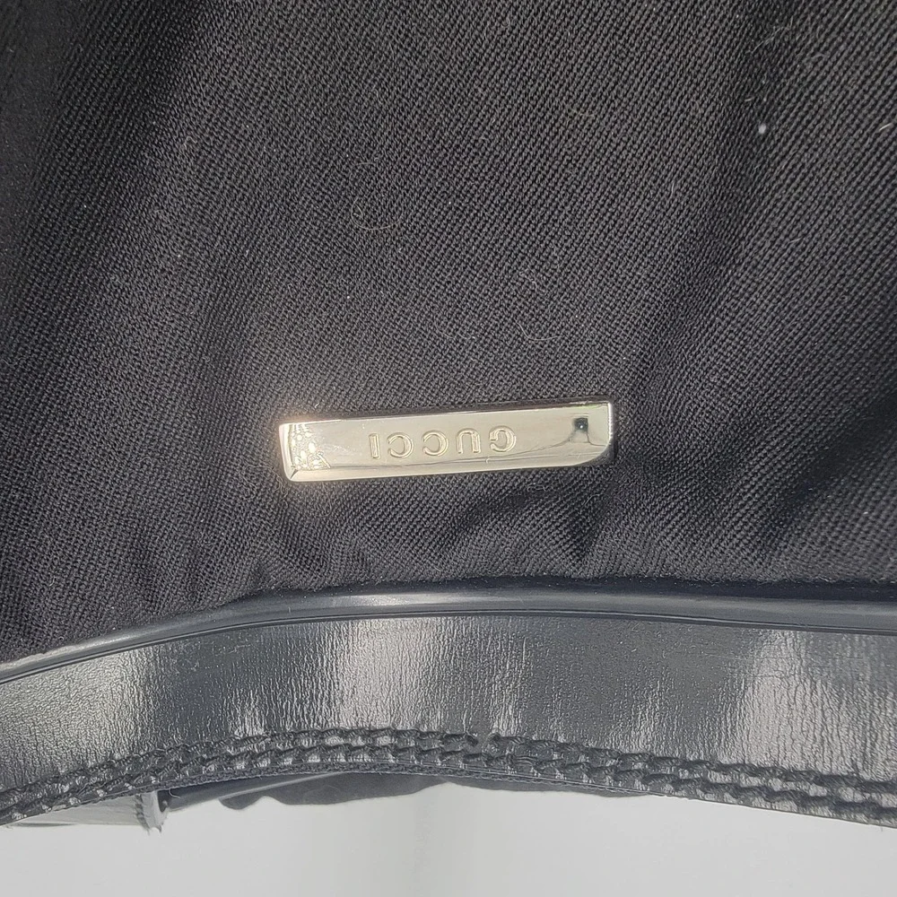 Authentic Vintage Gucci Black Nylon Travel Weekender Bag Made Italy COA